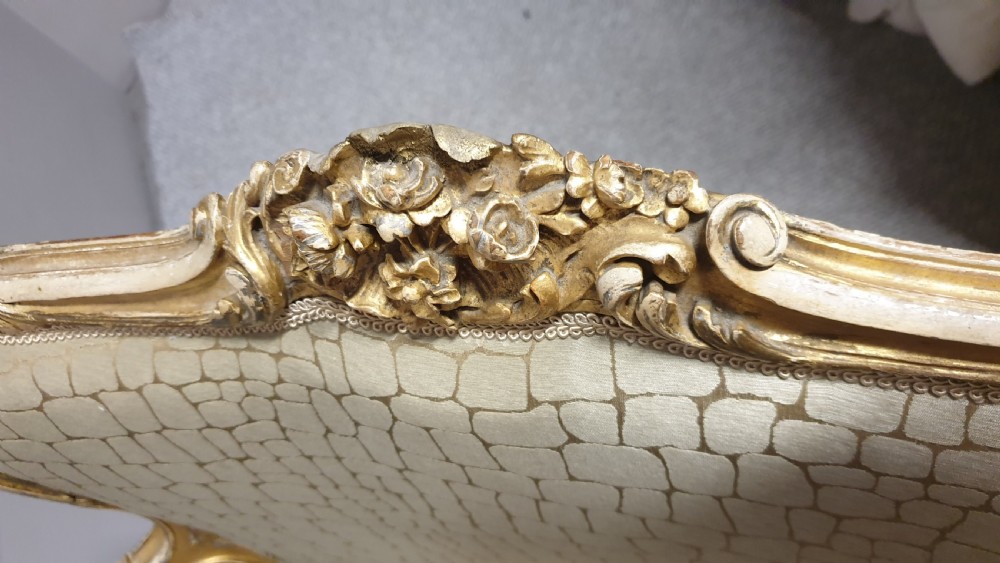 Fabulous French Gilt Two Seater Sofa View XIII