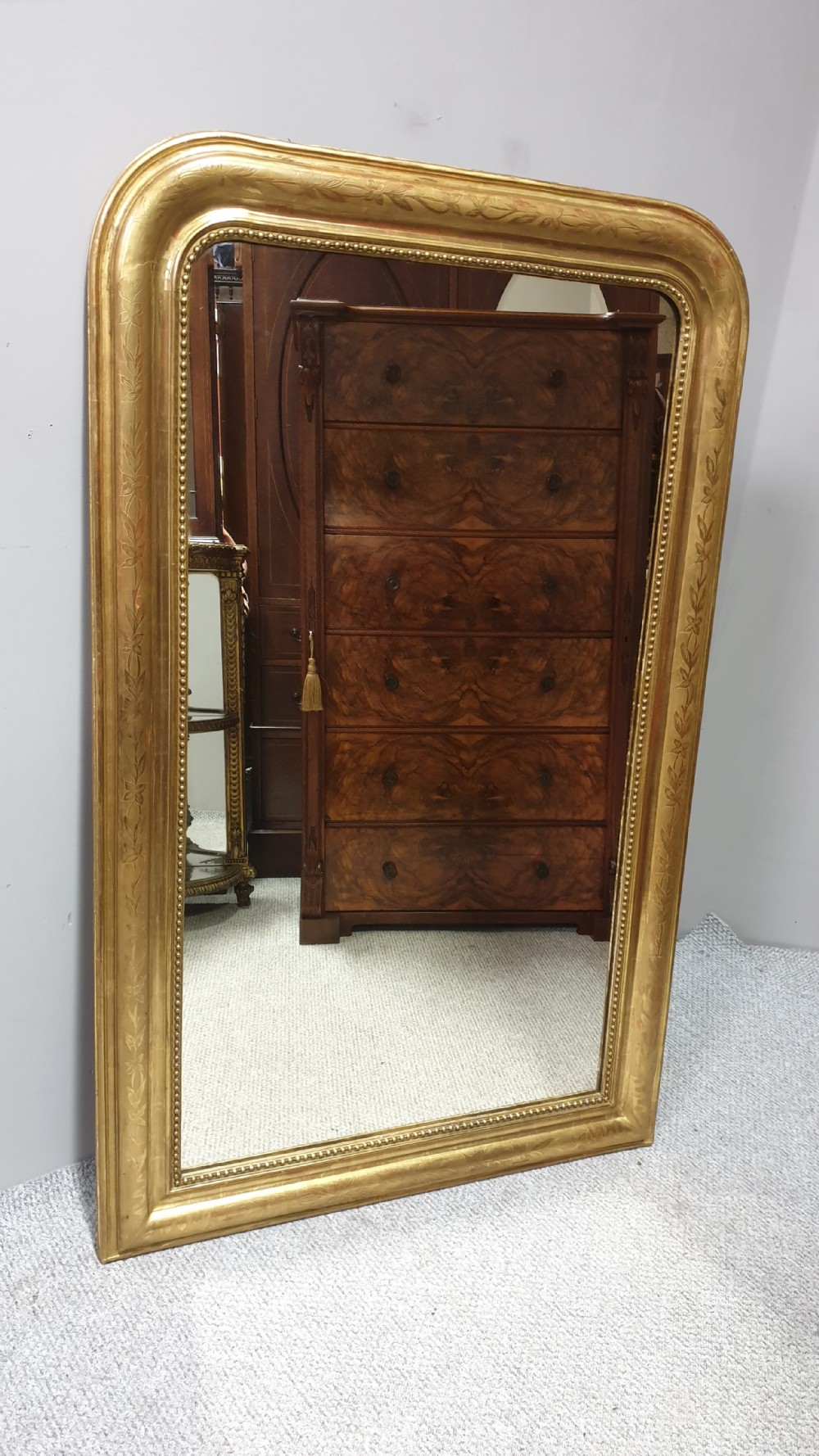 Very Good Louis Philippe Gilt Mirror View II