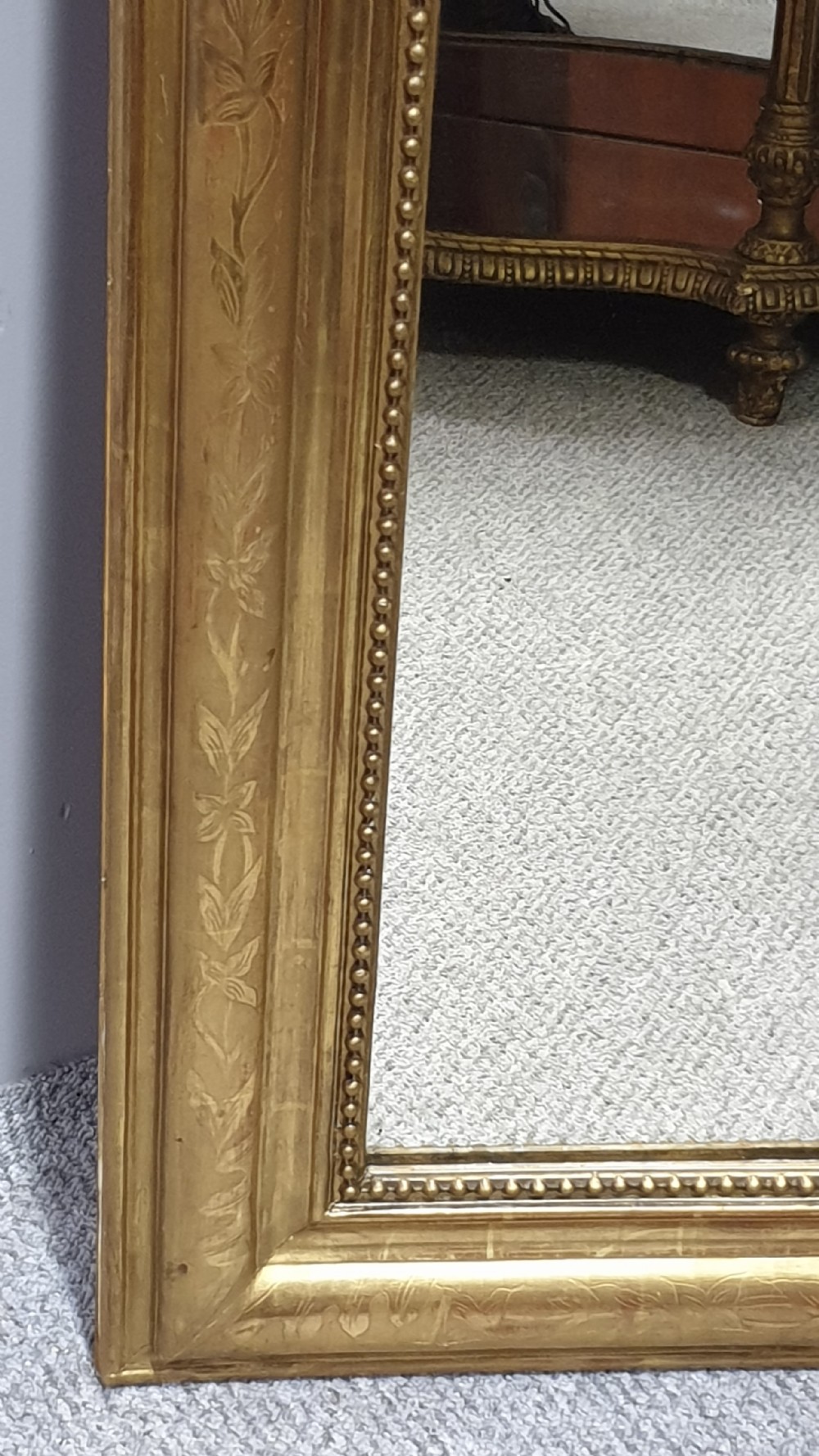 Very Good Louis Philippe Gilt Mirror View V