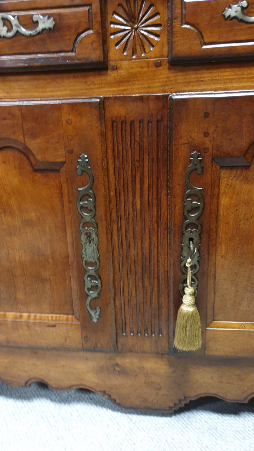 Superb French Cherry Wood Sideboard Buffet View IV