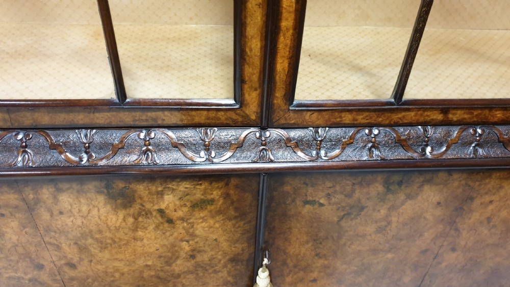Top Quality Burr Walnut Display Cabinet View III