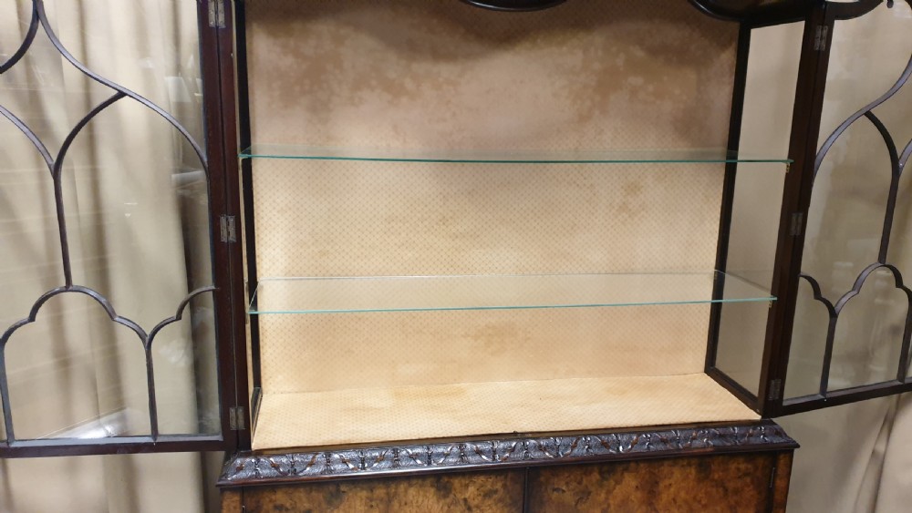 Top Quality Burr Walnut Display Cabinet View VII