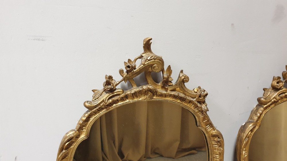 PAIR VICTORIAN GILT ROCOCO MIRRORS View III