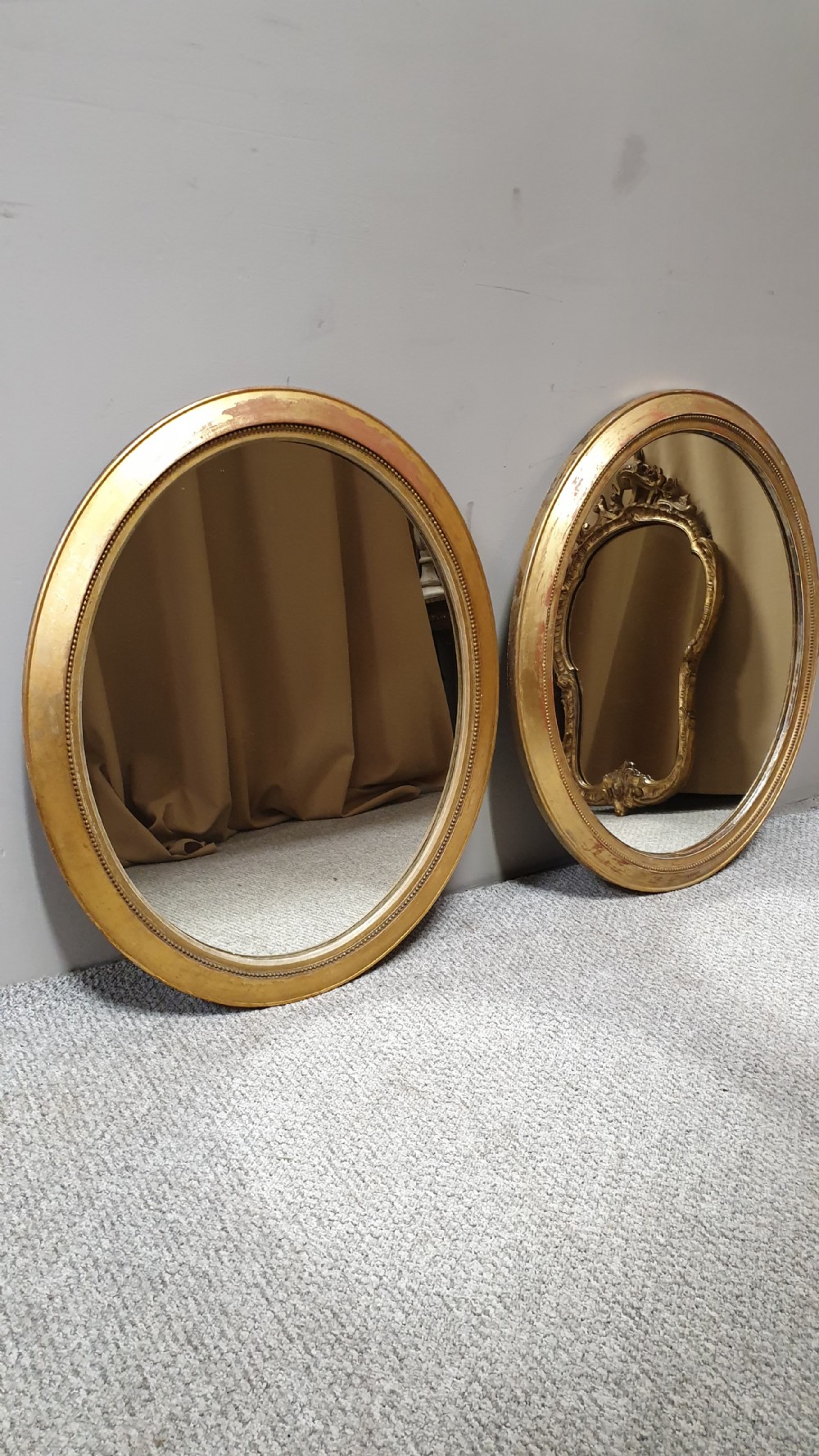 Pair English Gilt Victorian Mirrors
