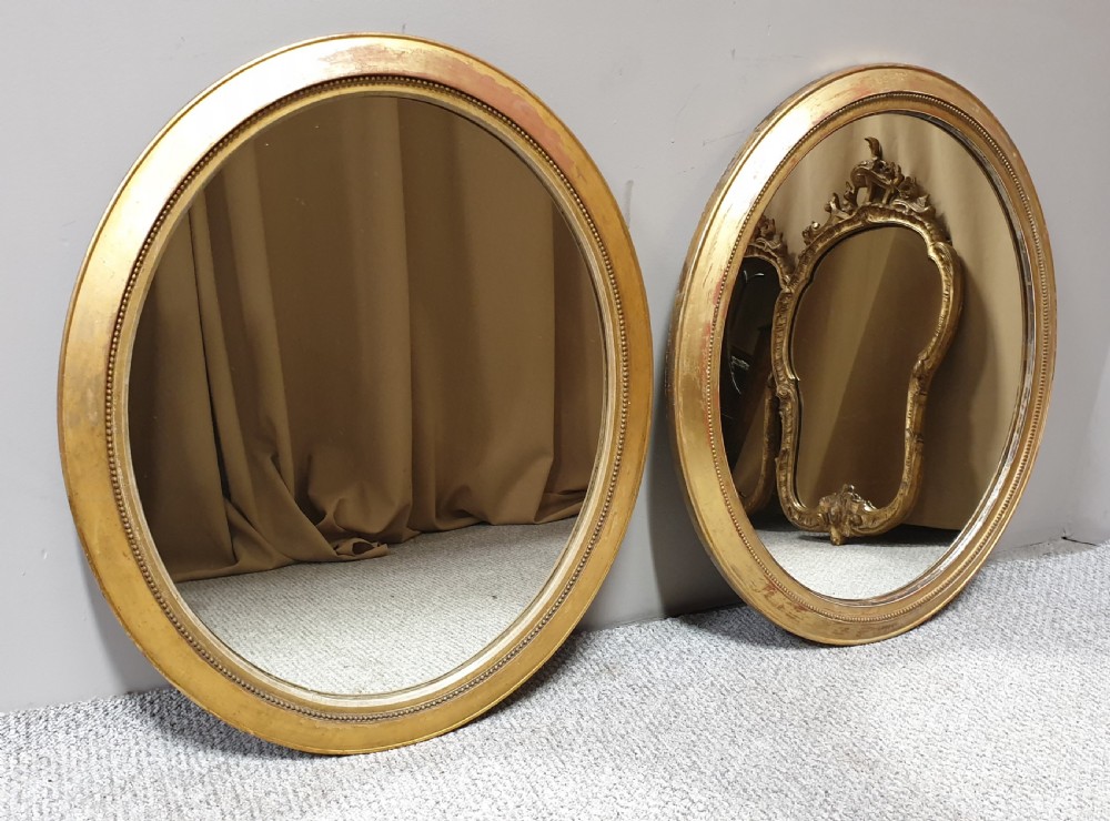 Pair English Gilt Victorian Mirrors View II