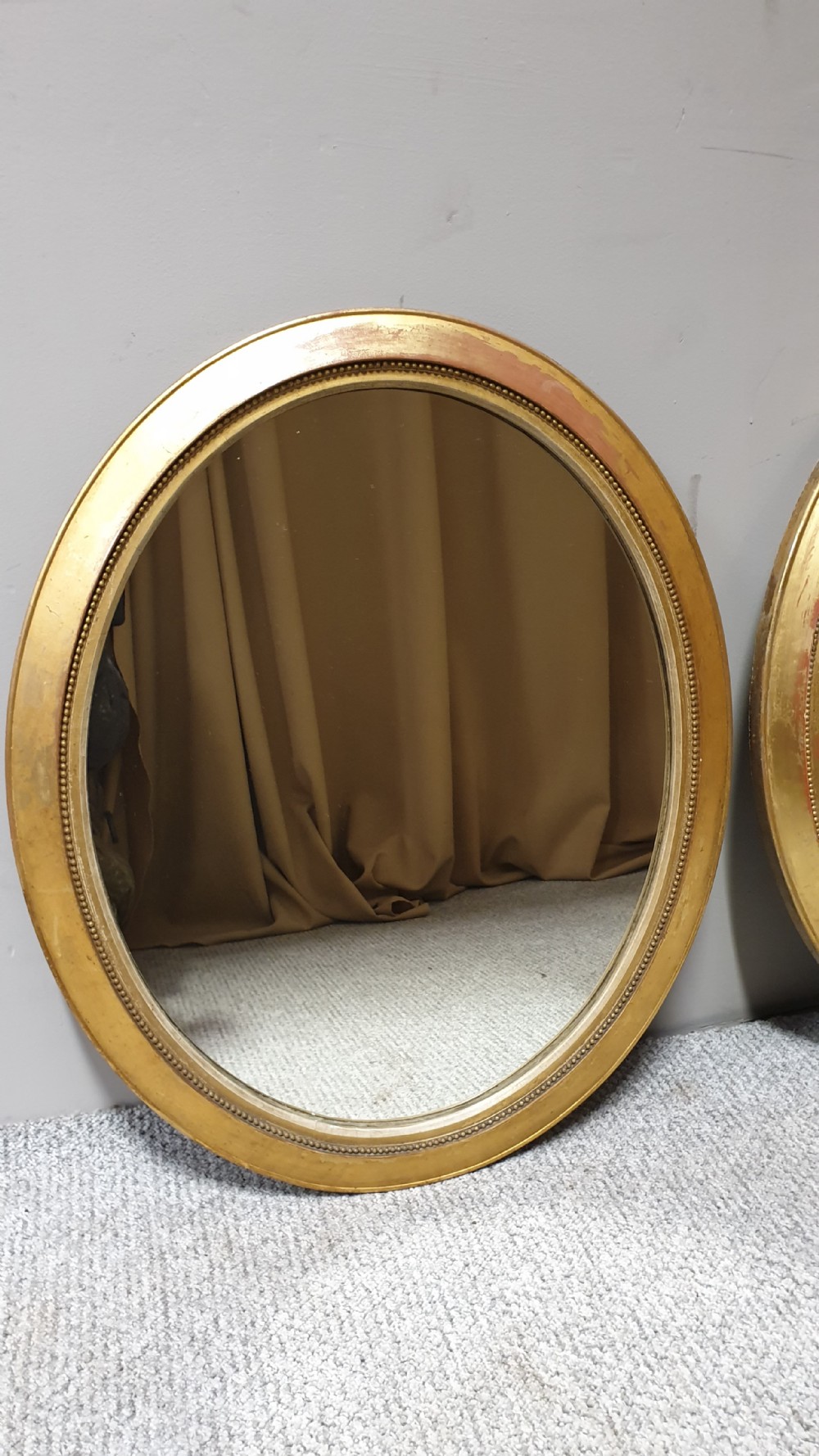 Pair English Gilt Victorian Mirrors View III