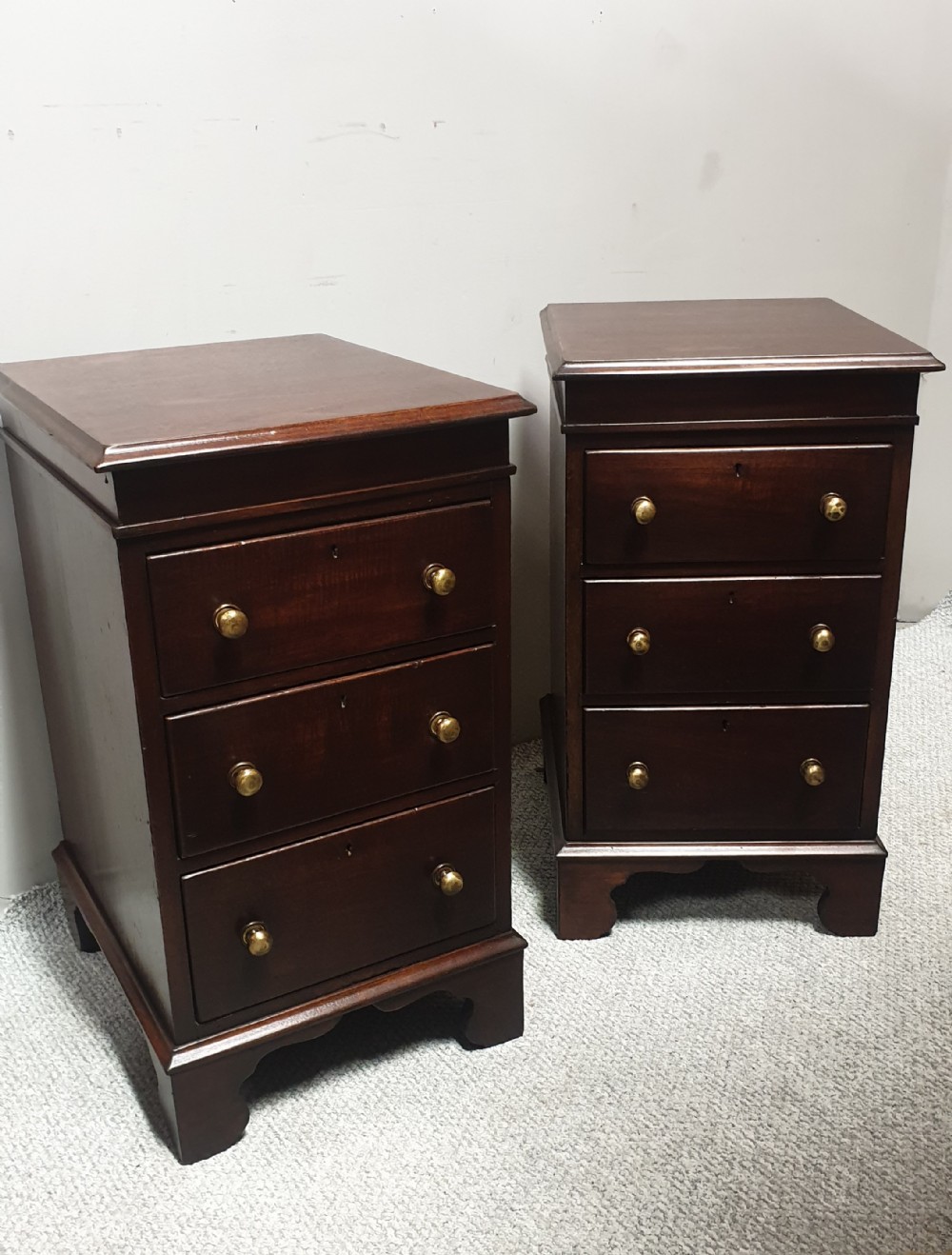 Pair Mahogany Bedside Chests of Drawers