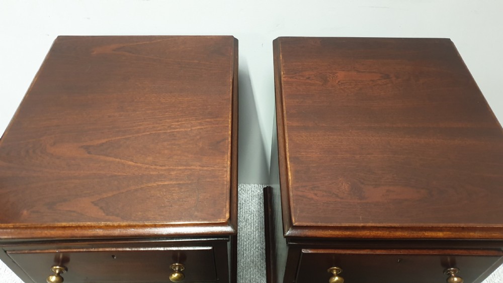 Pair Mahogany Bedside Chests of Drawers View IV