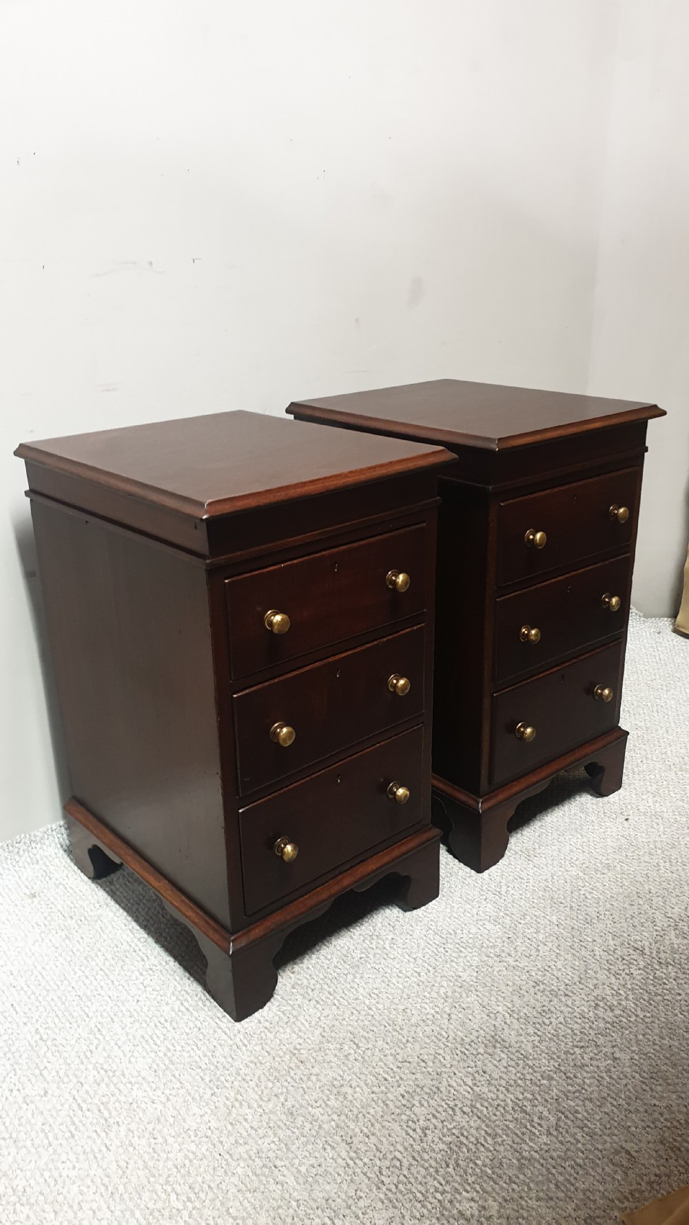 Pair Mahogany Bedside Chests of Drawers View VI