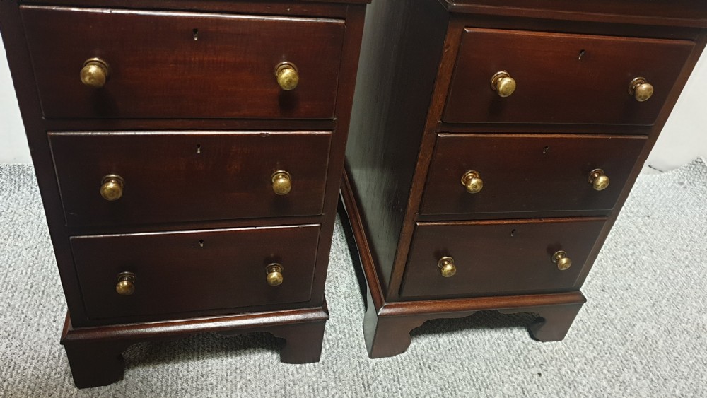 Pair Mahogany Bedside Chests of Drawers View VII