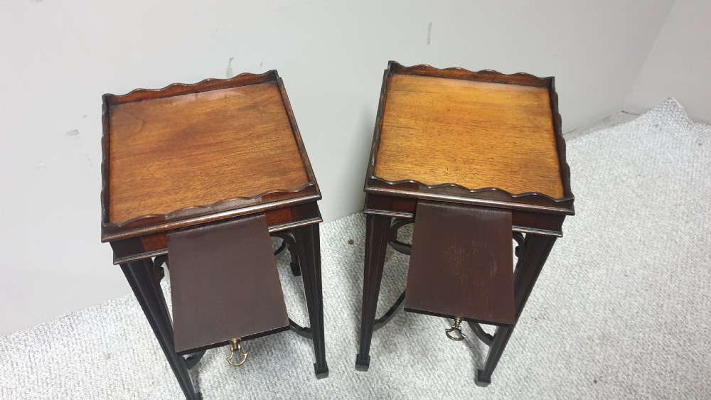 Pair Mahogany Lamp Night Tables View III