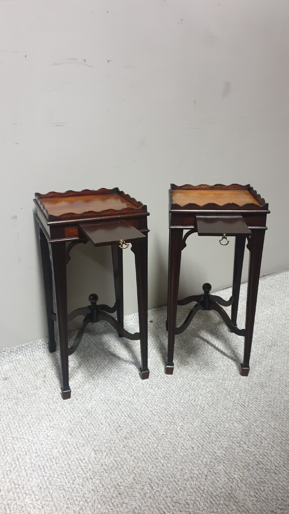 Pair Mahogany Lamp Night Tables View IV