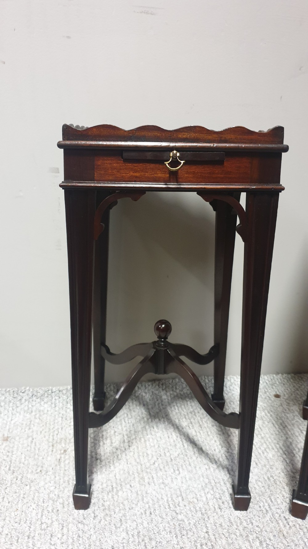 Pair Mahogany Lamp Night Tables View VI