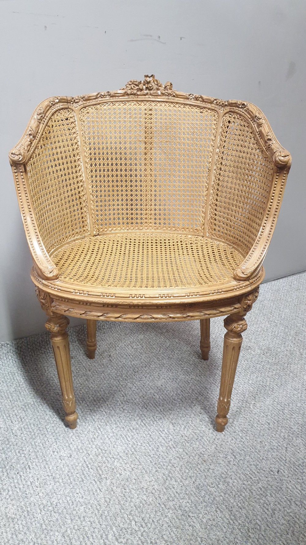 Very Nice French Bergere Tub Chair View V