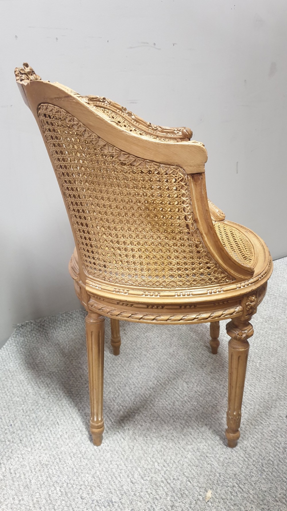 Very Nice French Bergere Tub Chair View VIII