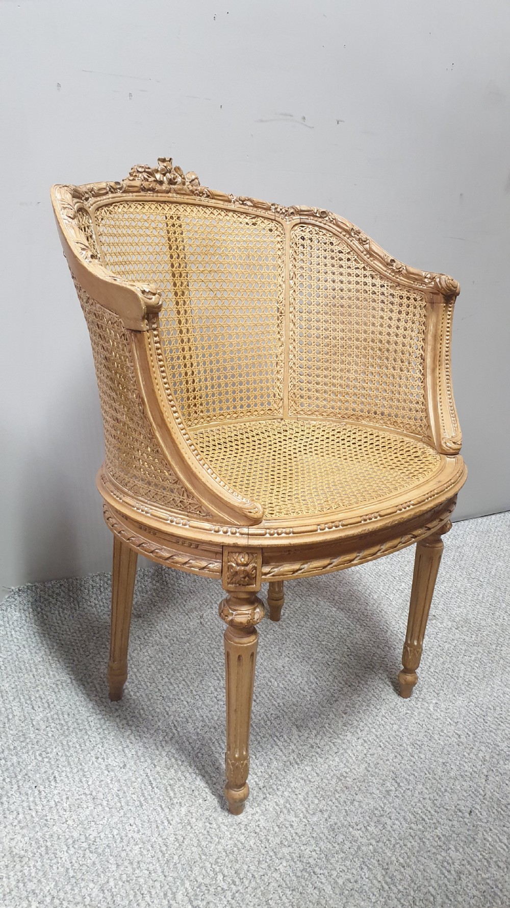 Very Nice French Bergere Tub Chair View IX