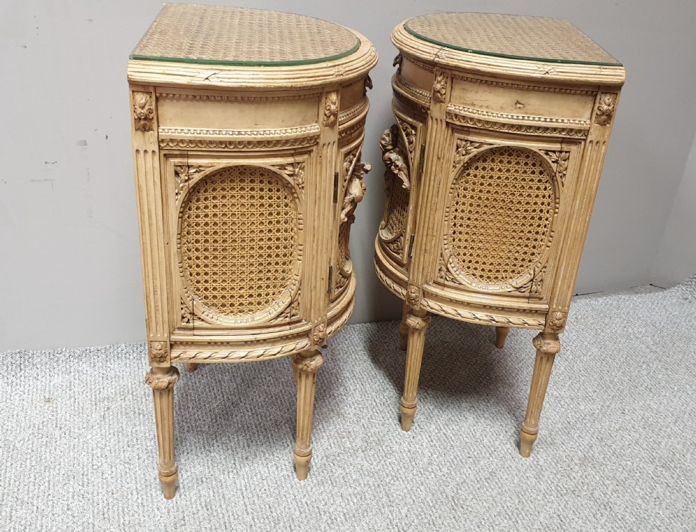 Fabulous French Bergere Bedside Cabinets View IV