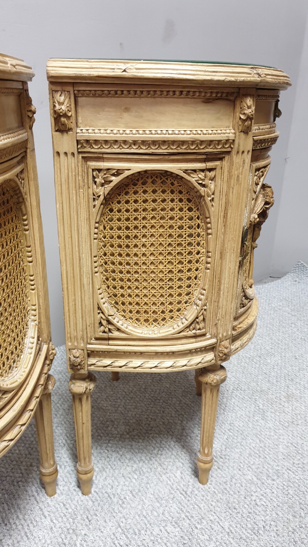 Fabulous French Bergere Bedside Cabinets View XII