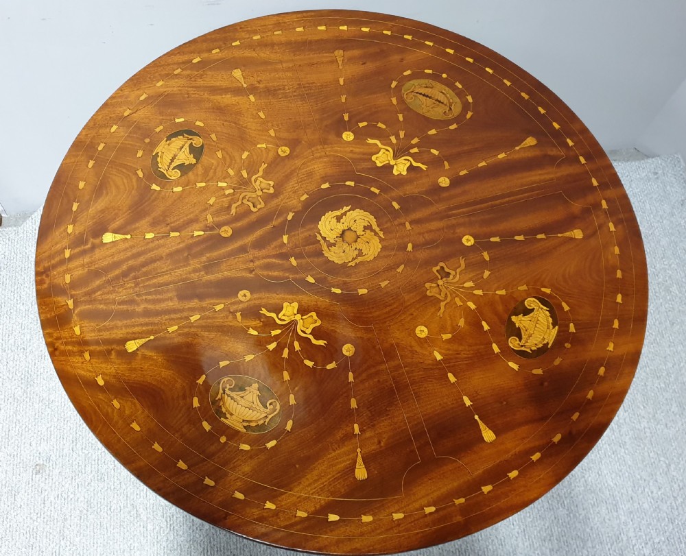 Superb French Marquetry Center Dining Table View IV