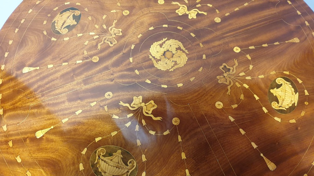 Superb French Marquetry Center Dining Table View VI
