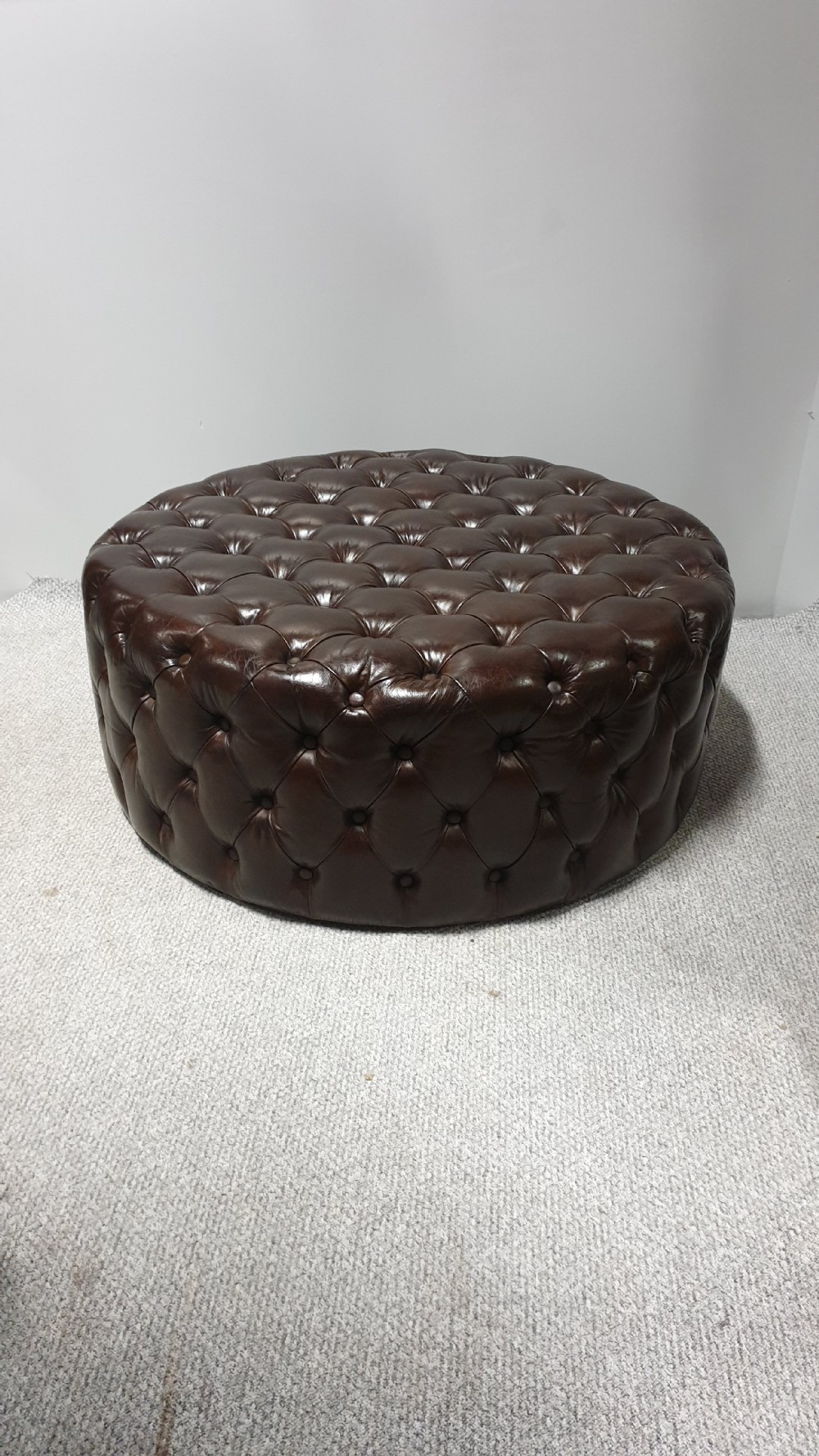 Large Round Leather Stool View II