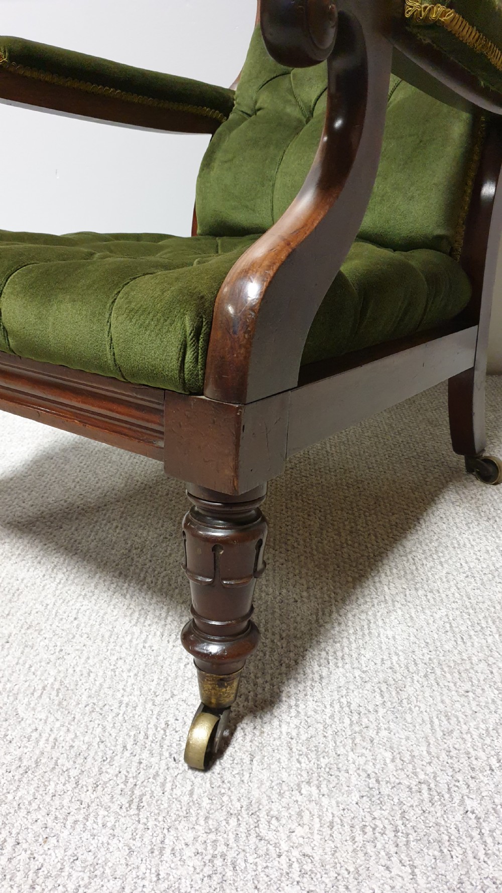 William 4th Mahogany Library Chair View II