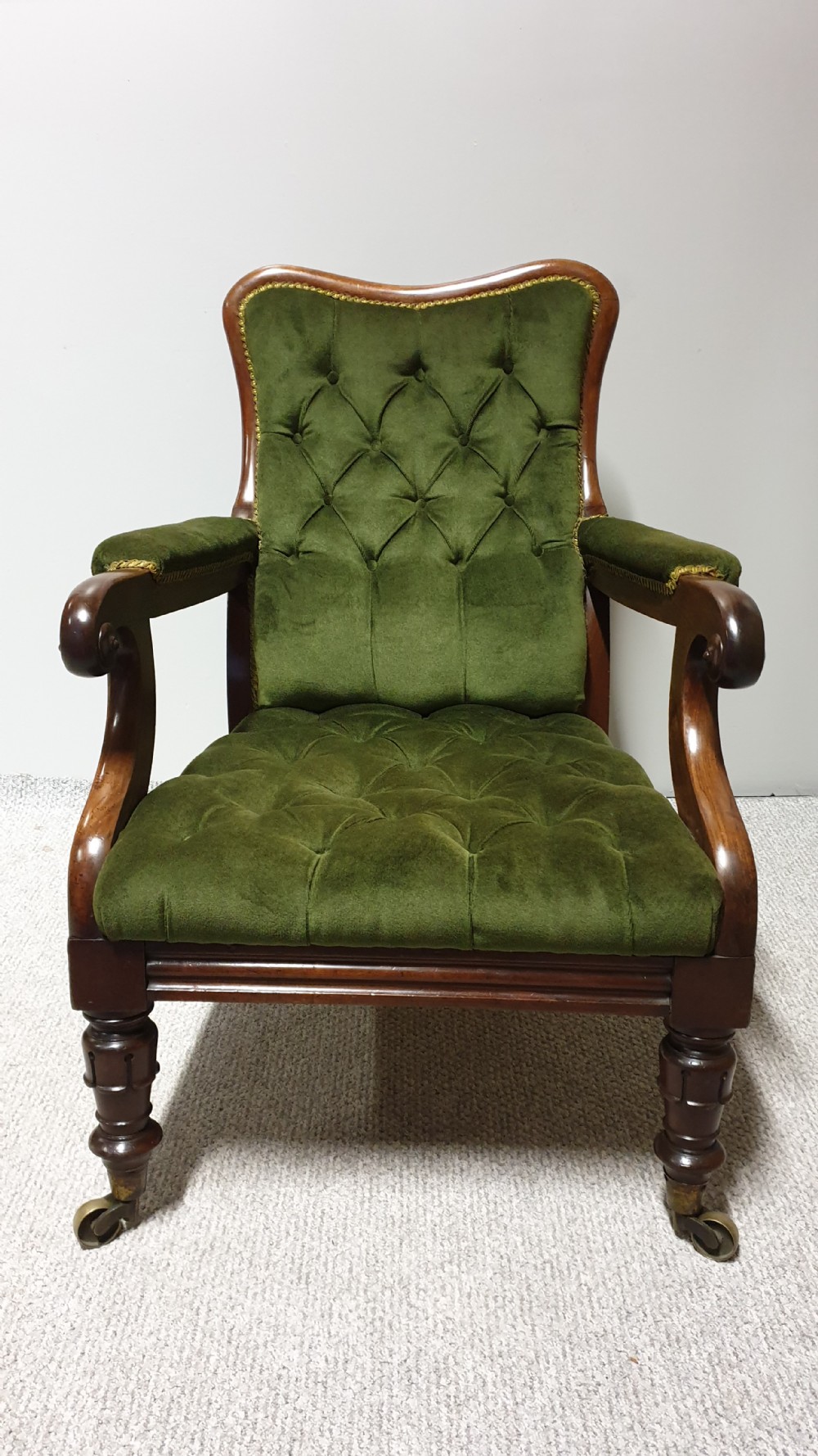 William 4th Mahogany Library Chair View IV