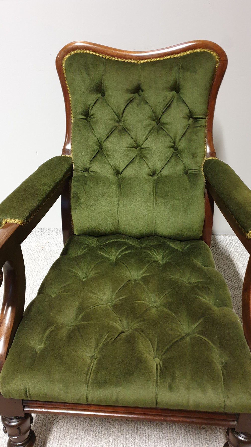 William 4th Mahogany Library Chair View V