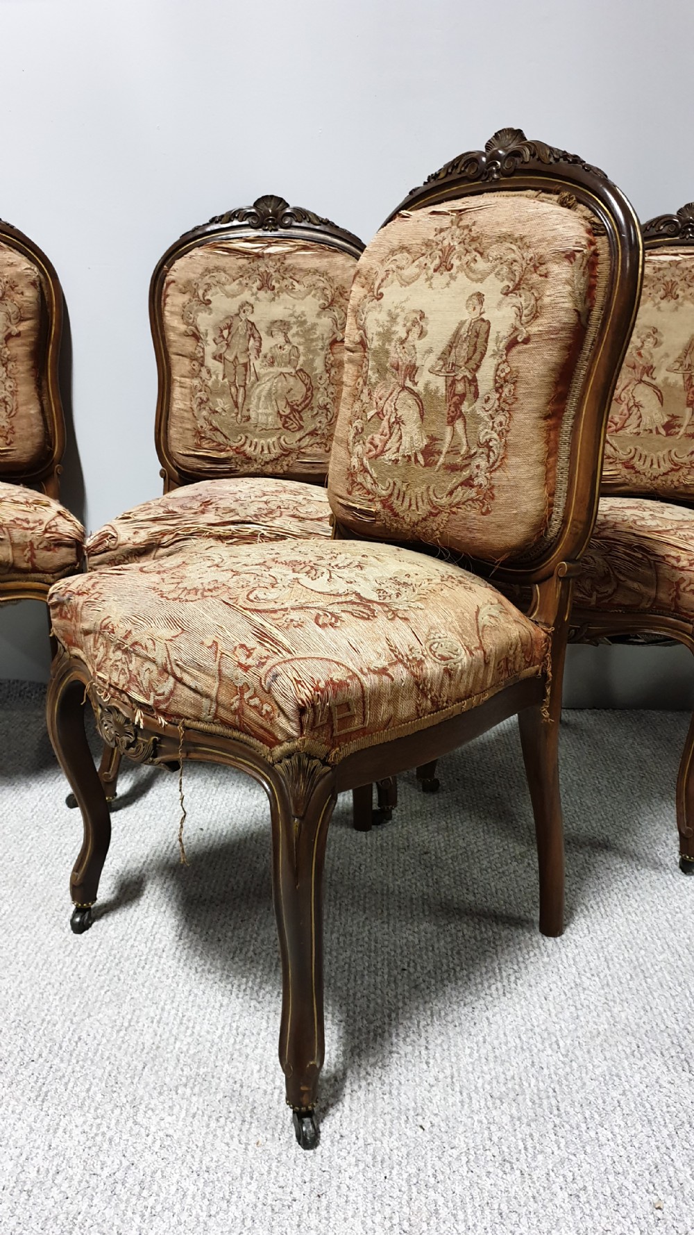 Four French Country House Salon Dining Chairs View VI