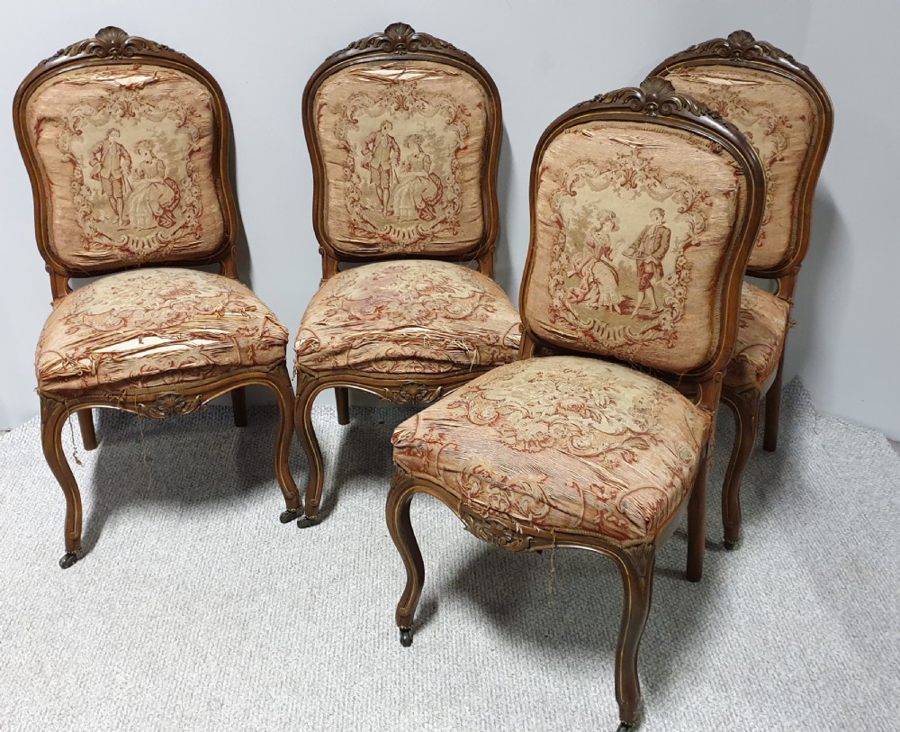 Four French Country House Salon Dining Chairs View IX