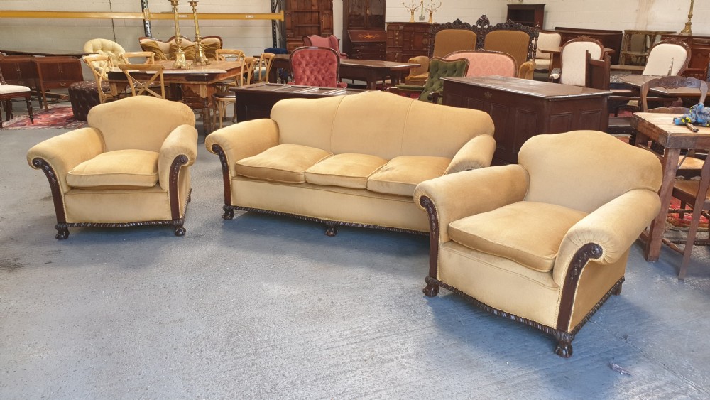 Excellent Mahogany Three Piece Suite