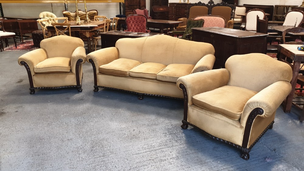Excellent Mahogany Three Piece Suite View II
