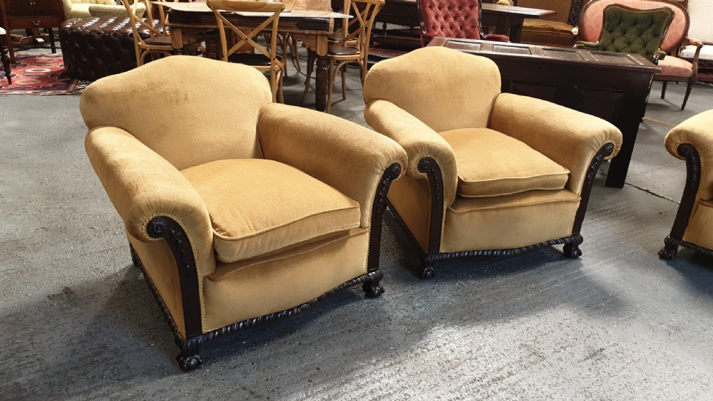 Excellent Mahogany Three Piece Suite View IX