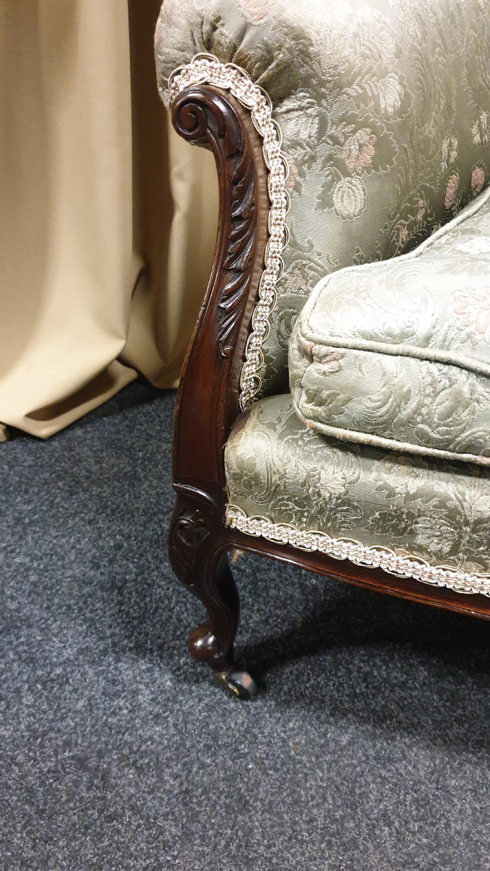 Good Victorian Mahogany Chesterfield Sofa View III