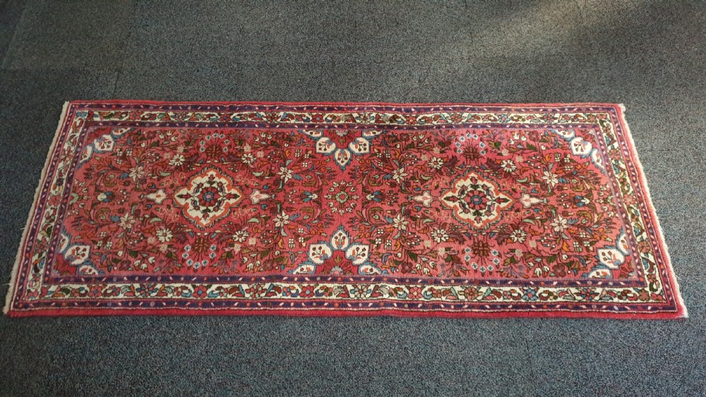 Very Nice Sorouk Pink and Blue Ground Carpet Runner