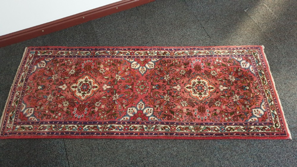 Very Nice Sorouk Pink and Blue Ground Carpet Runner View III