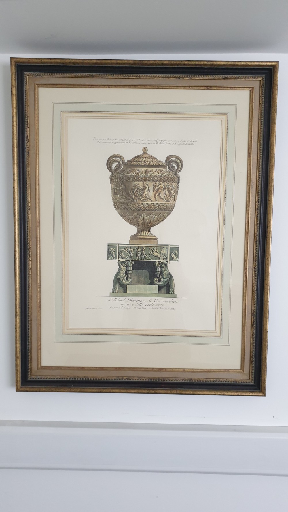 After Piranesi, Four Prints of Classical Vases