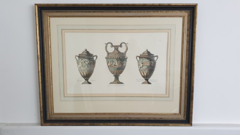 After Piranesi, Four Prints of Classical Vases View V