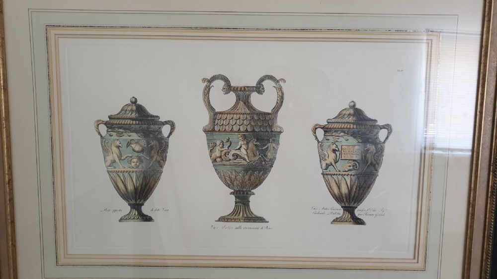 After Piranesi, Four Prints of Classical Vases View VI