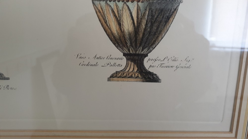 After Piranesi, Four Prints of Classical Vases View VII