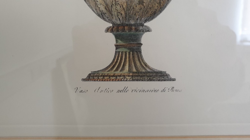 After Piranesi, Four Prints of Classical Vases View VIII