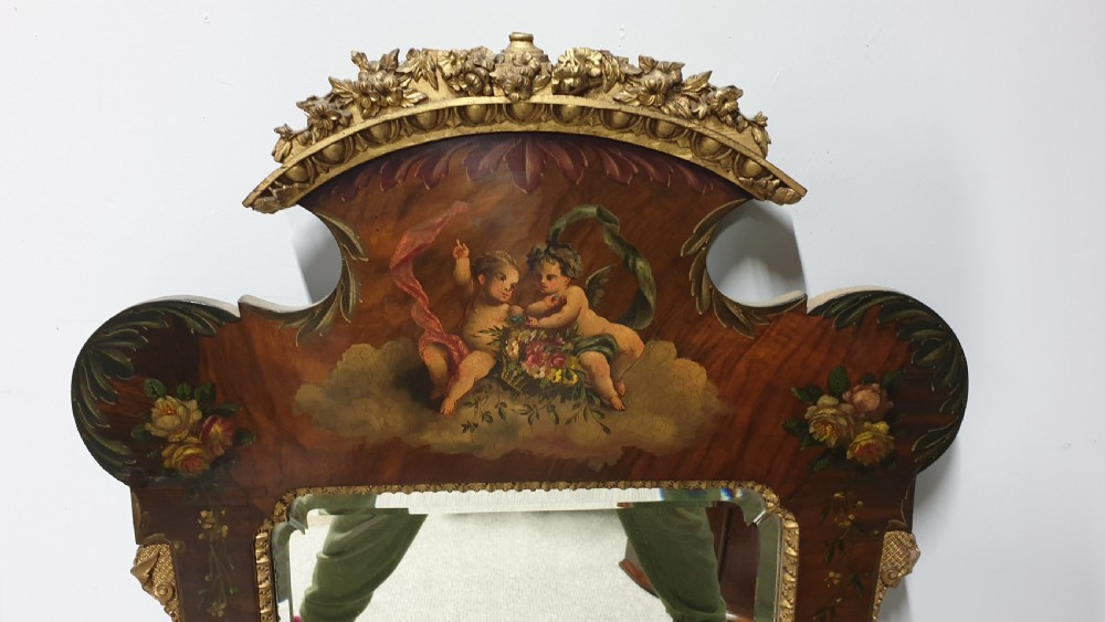 Wonderful Painted Antique Mirror View II