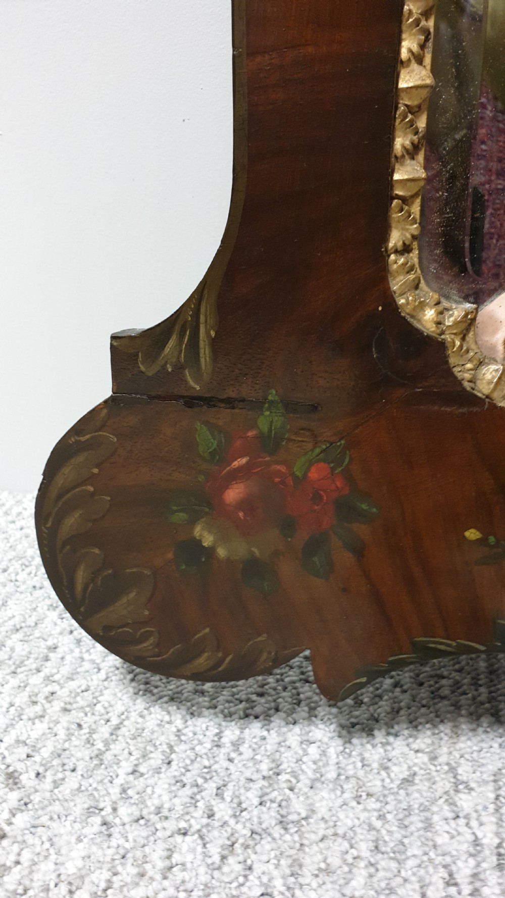 Wonderful Painted Antique Mirror View VI