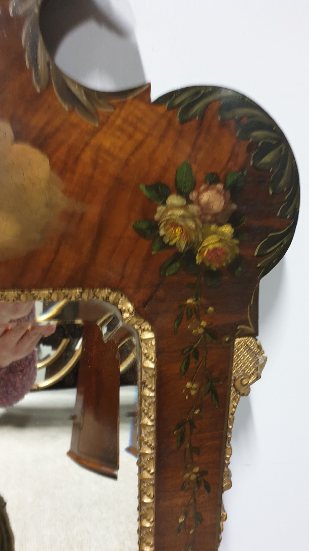 Wonderful Painted Antique Mirror View VII