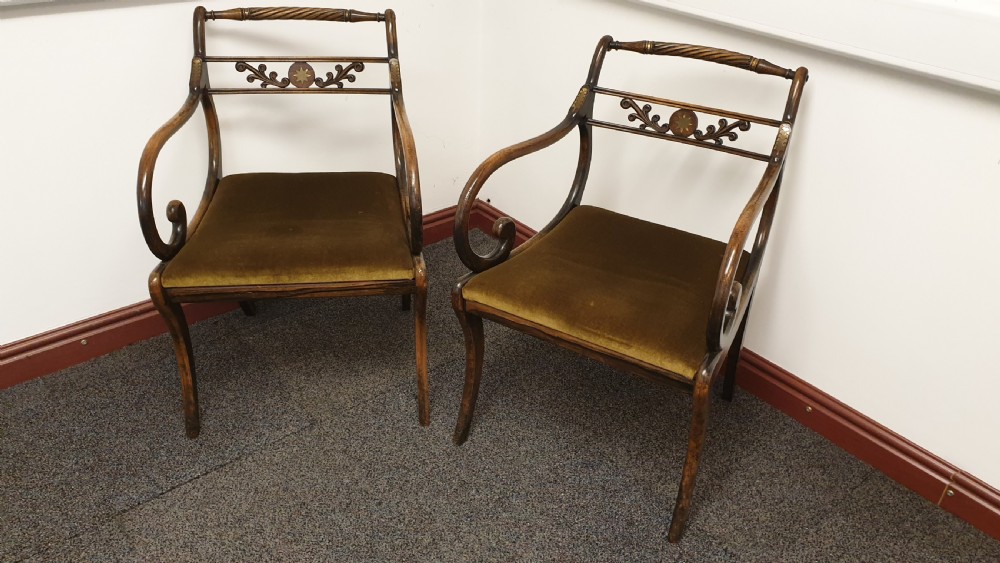 Set  Eight Regency Dining Chairs View III