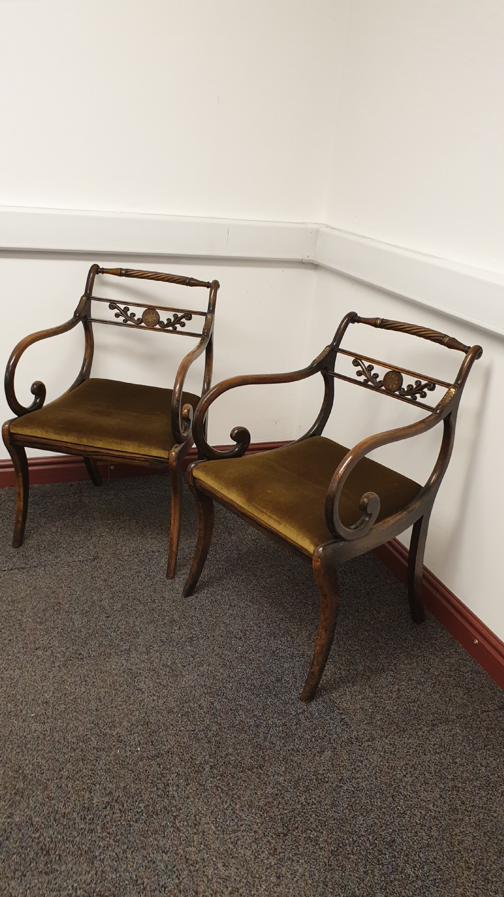 Set  Eight Regency Dining Chairs View IV