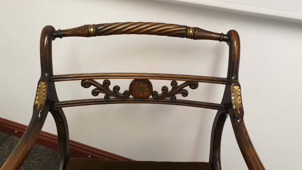 Set  Eight Regency Dining Chairs View V
