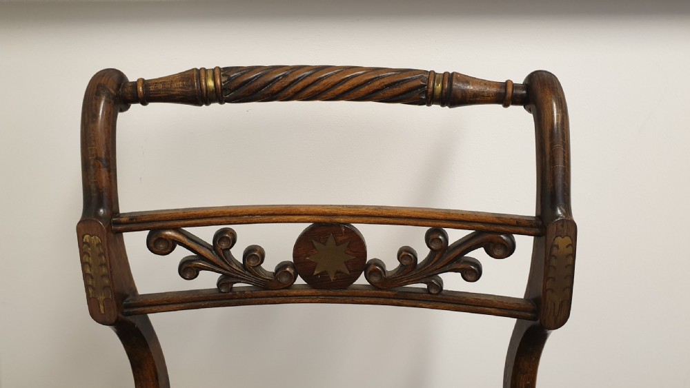 Set  Eight Regency Dining Chairs View XII