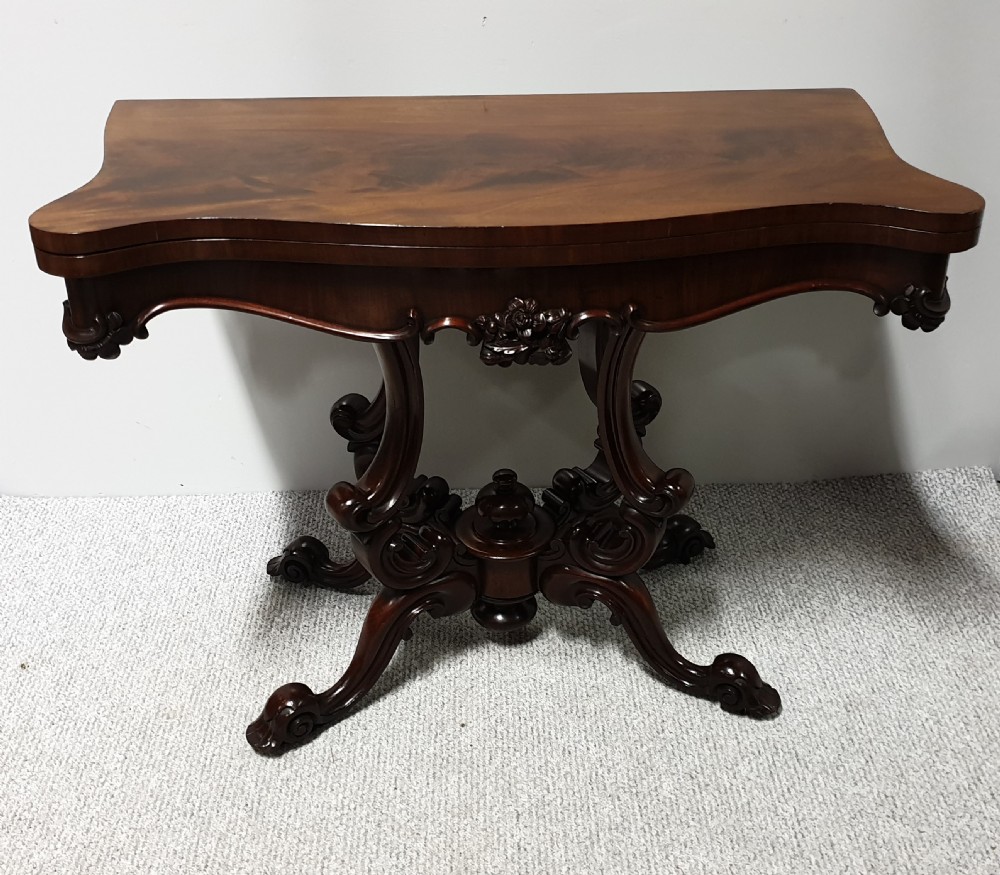Outstanding Victorian Mahogany Tea Table View II