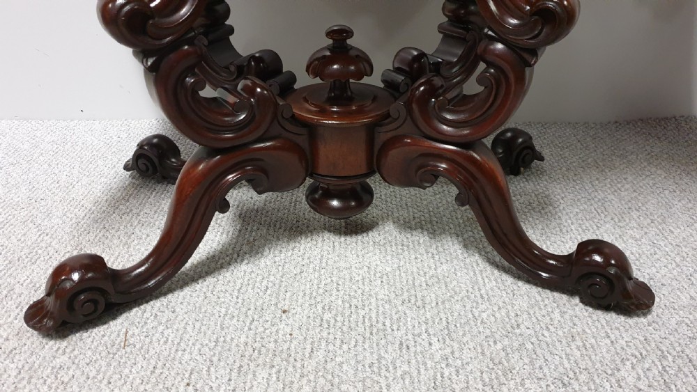 Outstanding Victorian Mahogany Tea Table View V
